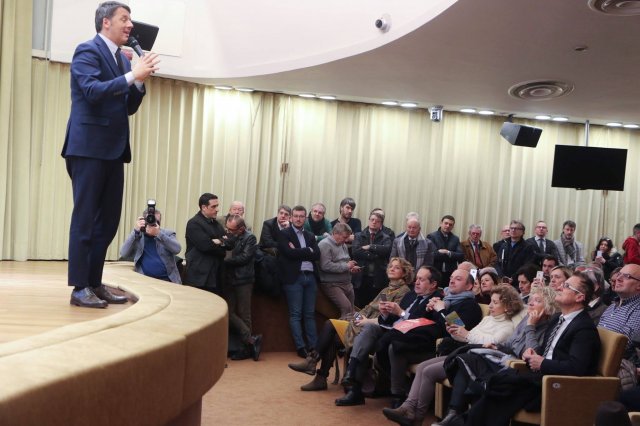 Renzi a Brescia 26.2.2018 Camera di Commercio